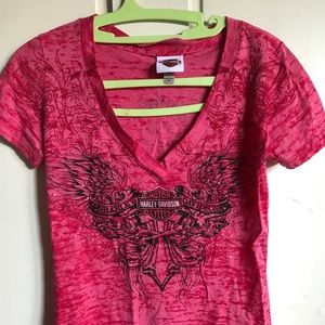 Las Vegas Harley Davidson short, hot pink